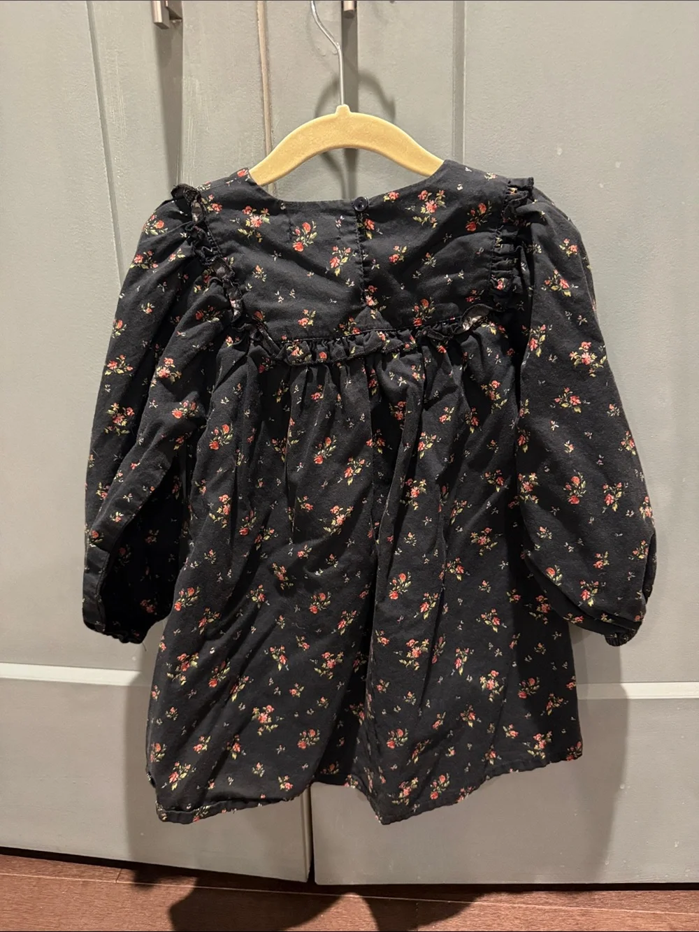 Jamie Kay Navy Floral Dress with Puff Sleeves